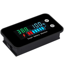 7-100V Digital Battery Capacity Tester Battery Monitor Voltage Temperature  Meter for Car Ships, NO Waterproof
