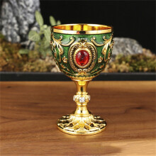Vintage Medieval Goblet Metal Wine Cup 1 Piece
