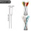 Colorful Floating Champagne Flute Set 6 Glasses with Base 3