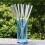 Pool Floating Champagne Flute Set Colorful 6 Cups with Base 4