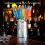 Colorful Floating Champagne Flute Set 6 Glasses with Base 6