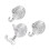 Traceless Suction Cup Door Hooks Set 3 pcs Transparent 3