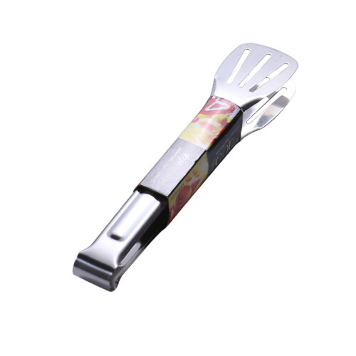 Pinça de cozinha em aço inoxidável com cabo vermelho de 23 cm (9 polegadas)