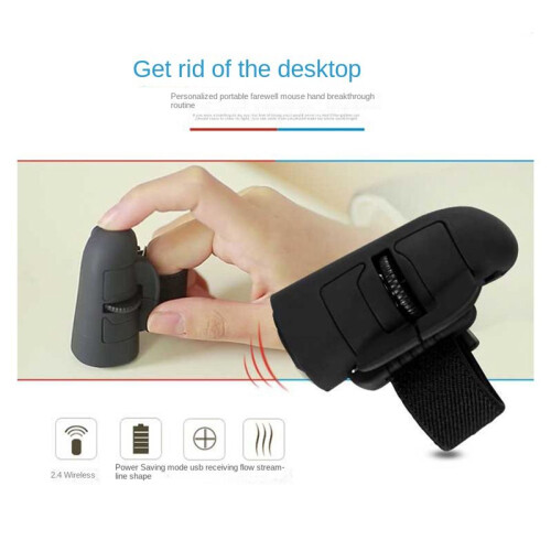 2.4G Wireless Finger Ring Mouse Ergonomic Handheld Optical Travel Mice () 1