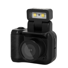 SLR Style Camera Cmos with Flash Light & Charging Dock Portable Video Recorder DV 1080P with LCD Screen Black