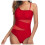 Women's V-Neck Open-Back One-Piece Swimsuit 1