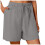 Women's Bermuda Shorts Knee-Length Elastic Waist Drawstring 1