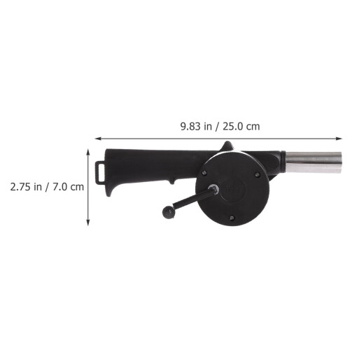 Hand Crank Blower Set Metal Plastic 3-Piece 2