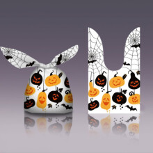 Rabbit Ears Pumpkin Candy Bag 10 pcs