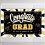 Congrats Grad Banner Black Gold 180x110cm 1