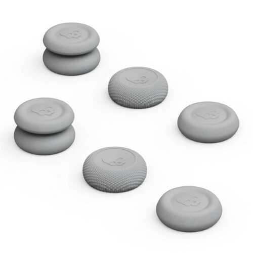 6pcs Thumb Stick Grip Caps Non-Slip Handle Rocker Button Cap for  One Game Controller Accessories Gray