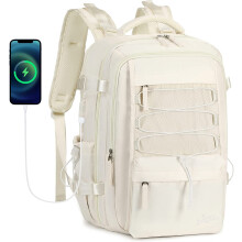 Reisrugzak voor dames en heren, geschikt voor 15,6 inch laptops, met USB-poort, handbagage, goedgekeurd voor in het vliegtuig, grote rugzak