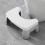 Tabouret de toilette portable blanc compact et robuste 4