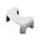 Tabouret de toilette portable blanc compact et robuste 2