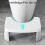 Tabouret de toilette portable blanc compact et robuste 5