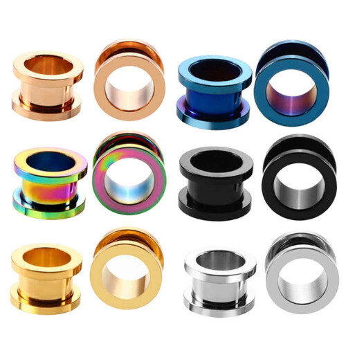 Hesroicy bouchon d'oreille double évasé unisexe 1 pièce 1