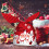 Weihnachtsgeschenkpapier mit Schneeflockenmotiv und Hasenohren 8