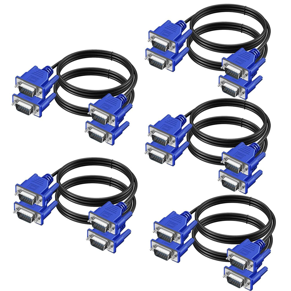 Vga To Vga Cable 3 Ft 1080P Full Hd 10-Pack 9336866013962