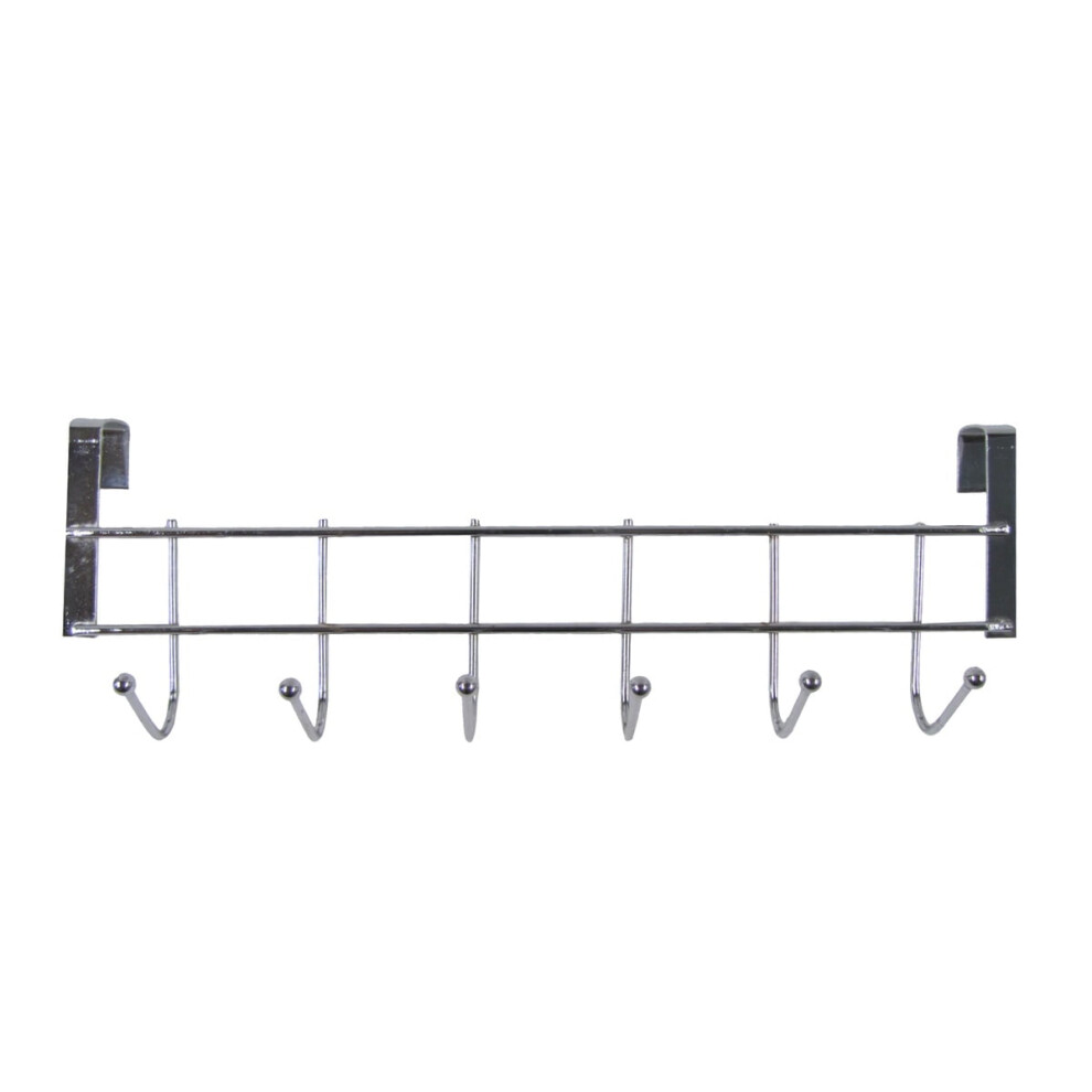 Metal Over-Cabinet Door Hook 6-Prong Towel Hanger 9336866013740