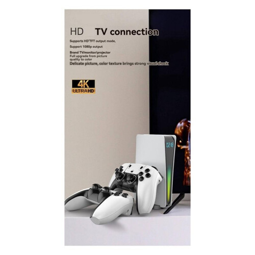 Kit Controller di Gioco Wireless 2 Giocatori Console di Gioco Portatile Controller di Gioco TV per PSP 10 Emulatori 128G + 15000 Giochi 2