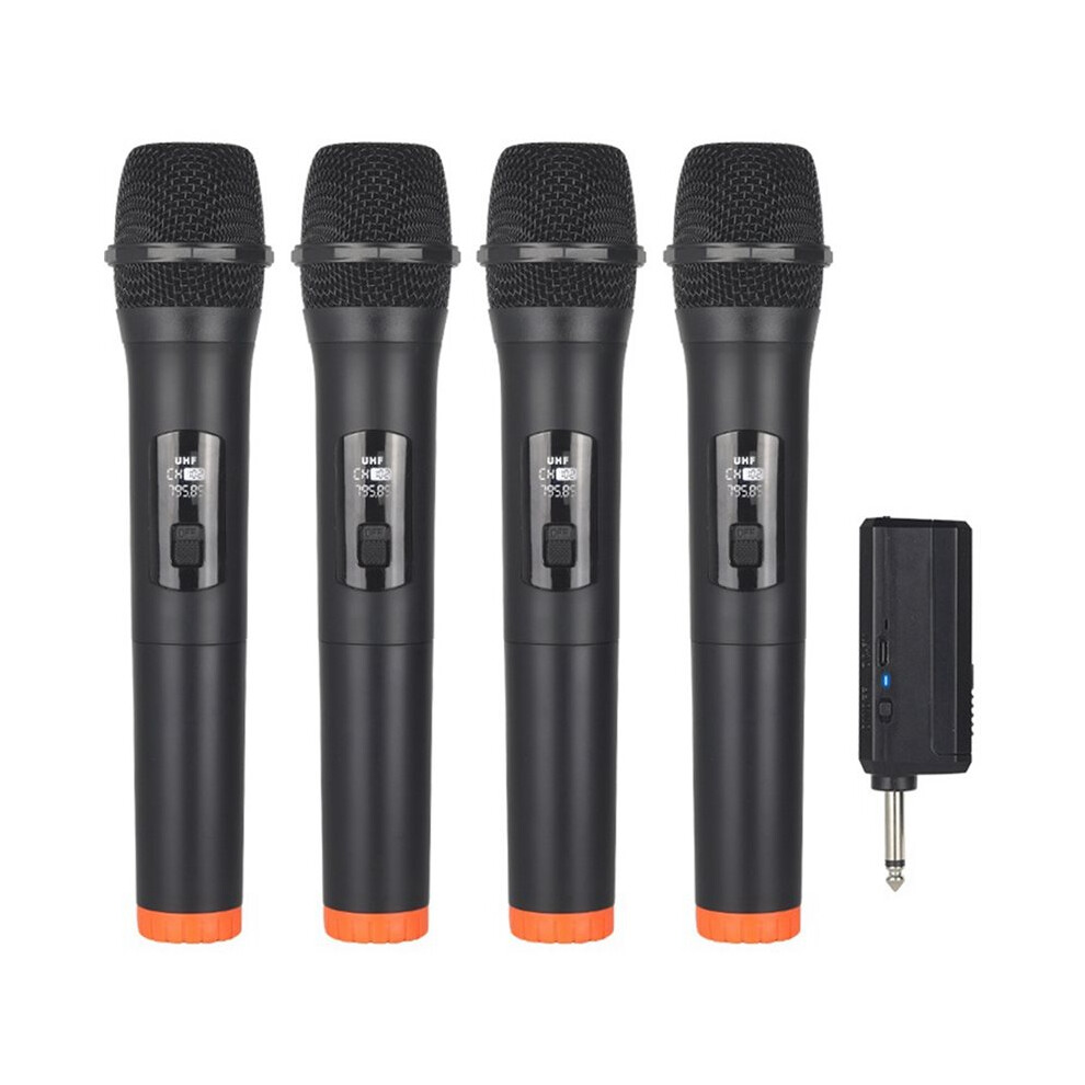 Photos - Radio / Clock 4PCS Wireless Microphone Dynamic Handheld Microphones Mic with Rechargeable Receiver for Party Church Show