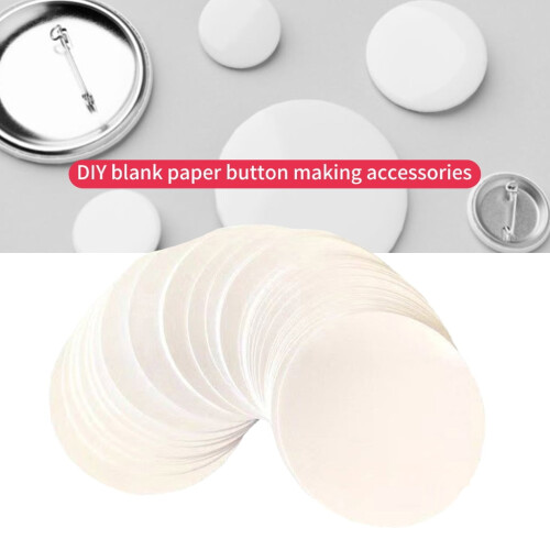 Button Maker Paper White Round 100 Sheets 2