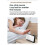 Digital Alarm Clock with -Meter Electronic Bedside Desk Clock with Temperature & Date Display White 5
