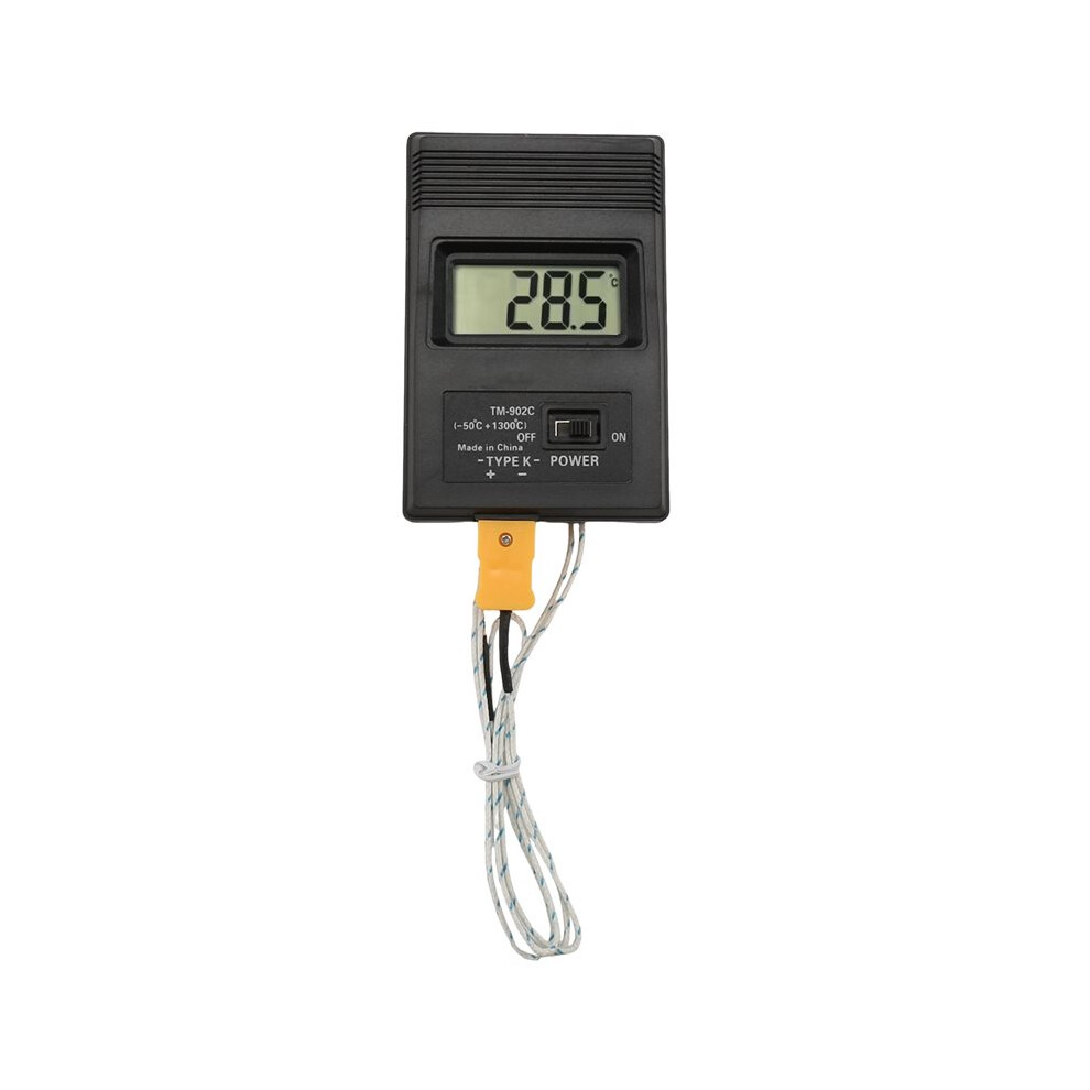 Brecantia Tm-902C Black K Type Digital Lcd Temperature Detector Thermometer Industrial Thermodetector Meter + Thermocouple Probe