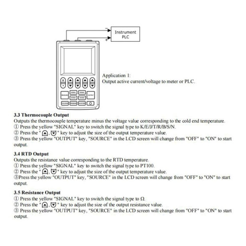 Multifunction Signal Generator 4-20mA Current Voltage RTD Thermocouple Signal Source Handheld Process Calibrator 1