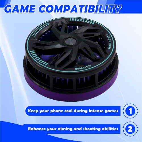 S18 Mobile Phone Cooling Radiator Magnetic Semiconductor Technology, Silent Operation Compatible with IOS & Android A