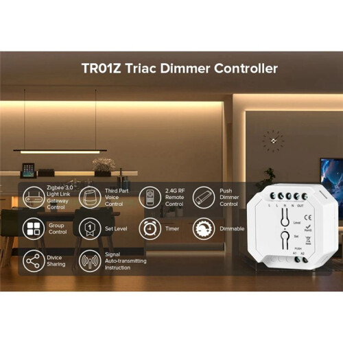 Tuya ZigBee Triac Dimmer LED Controller  Dimmer for Dimmable LED Lights Support  APP RF Remote Control B 1