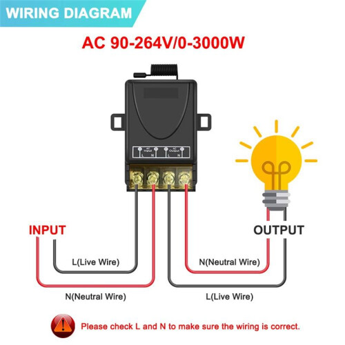 Wireless Remote Control RF  220V 30A Relay Receiver + Transmitter Set for Gate Door Light Control Pump Motor 2