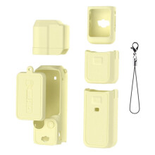Case Cover for Osmo Pocket 3 Silicone Protective Case Set with Body Case,Lens Protective Cover,Grip Cases B Yellow