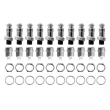 10set M12 3 Pin 12mm Aviation Connector Male + Female Circular Air Socket Plug Electrical Wire Panel Connector
