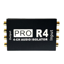 Izolator Audio RCA 4-Kanałowy Reduktor Szumów Audio Tłumik Prądowy Pętla Uziemiająca Izolator Audio do Modyfikacji Samochodowego Sprzętu Audio