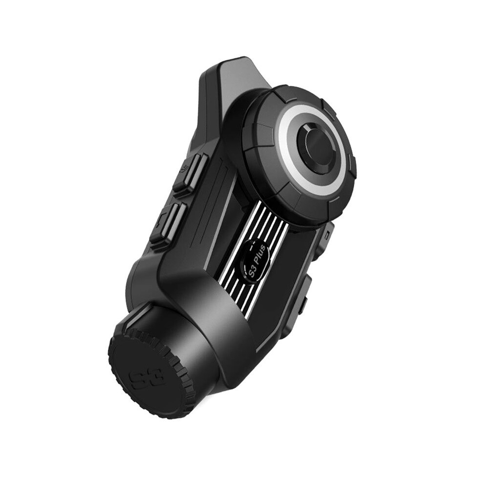 S3 Motorcycle Helmet Intercom Headset 2K Video Recorder Dvr Dash Cam Supports 6 People, & Black/White 4713505401529