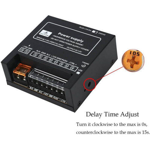 Power Supply Controller for Door Access System Electric Lock Intercom Camera Input 110V-240V AC to Output 12V  4A 1