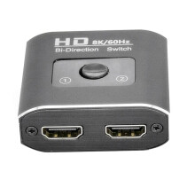 HD 8K 60Hz Bi-Direction 1 in 2 Out Video Distributor Splitter Dual Display -Compatible Splitter for Laptop PC