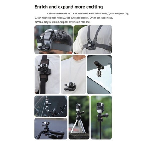 Foldabl Frame Thumb Camera Mount Adapter Extension Bracket Horizontal Vertical Shot Border for  Go3/3S 1