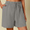 Women's Bermuda Shorts Knee-Length Elastic Waist Drawstring 2
