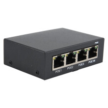 4 Port Gigabit POE Extender 100/1000M Network Extender IEEE802.3Af/At Plug& for PoE NVR IP Camera AP