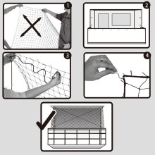 3X8M Cat Balcony Protection Net Mesh Netting Gardening Net for Prevents Cats From Escaping or Falling From Balcony