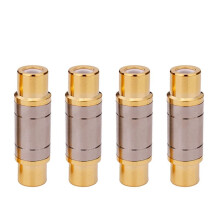 4 STUKS RCA Connector Vergulde Rechte RCA Vrouwelijke Jack Adapter Audio Plug Adapter