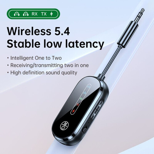 5.4 Transmitter Adapter Wireless  3.5mm Aux Audio Transmitter/Receiver for Flight, TV, Car 1