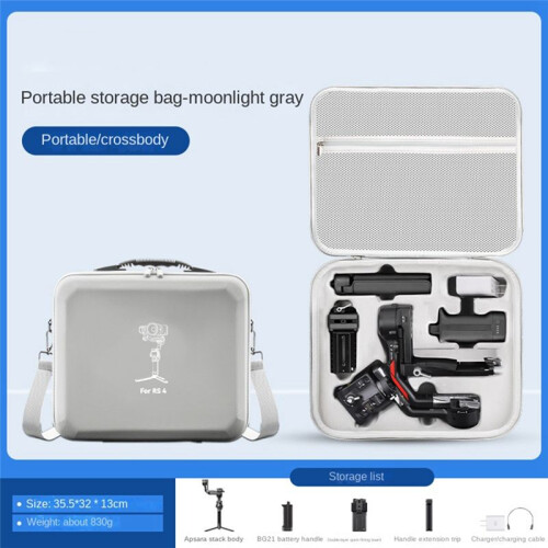 For  Ronin  4 Storage Case Gimbal Stabilizer Accessories Handbag RS4 Suitcase Hardshell Black 1
