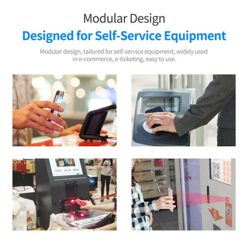 Embedded Barcode Scanner Self-Induction 1D/2D/QR Bar Code Reader Module USB Scanner for Gate Machine Tickets Checking 2