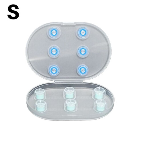 In-Ear Silicone Replaceable Ear Tips 3 Pairs Soft and Comfortable for S Size Wired Headphone Accessories Ice 1