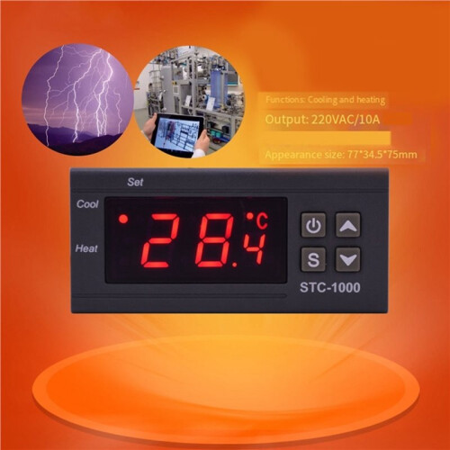 STC 1000 LED Digital Thermostat for Incubator Temperature Controller Thermoregulator Relay Heating Cooling 12V 2