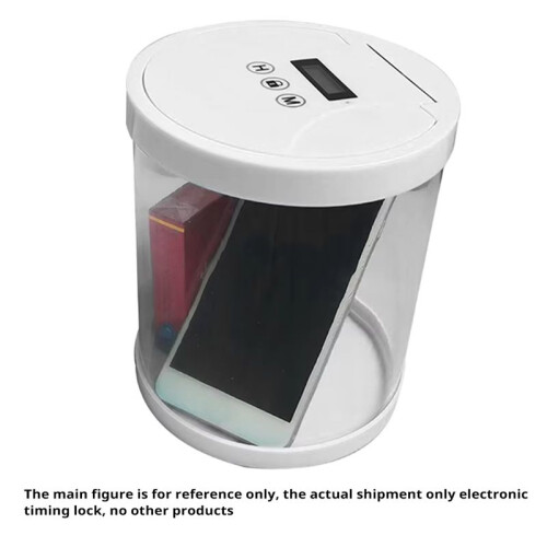 Timer Lock Box Mobile Phone  Lock Box to Prevent Excessive Drinking, Eating Candy and Playing Games White 1
