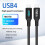 USB4 40Gbps PD240W USB C to USB C Data Cable USB-C to Type-C Cable Digital Display Data Cable 4